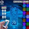 16 Colors Diamond Rose Crystal Table  Lamp USB Rechargeable